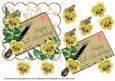 Lemon Pansy Ink Saver Happy Birthday 6in Decoupage Topper