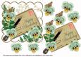 Mint Pansy Ink Saver Happy Birthday 6in Decoupage Topper