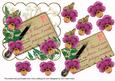 Cerise Pansy Inksaver If Friends Were. 6in Decoupage Topper