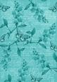 Teal Vintage Sweet Peas A4 Backing Paper