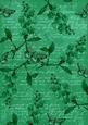 Dark Green Vintage Sweet Peas A4 Backing Paper