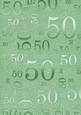Mint Green Metallic 50th Birthday A4 Backing Paper