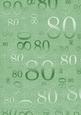 Mint Green Metallic 80th Birthday A4 Backing Paper