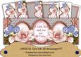Pink Magnolia Bird Says You Are 80 Today Large Dl Card Kit