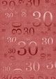 Red Metallic 30th Birthday A4 Backing Paper
