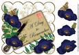 Dark Blue Poppy Day to Remember Inksaver 8in Scallop Topper