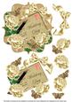 Cream Rose Wedding Day 6in Bracket Topper