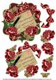 Deep Red Rose Always Be My Friend 6in Bracket Topper