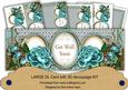 Teal Rose Get Well Soon Large Dl Decoupage Card Kit