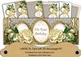 Cream Rose on Your Birthday Large Dl Decoupage Card Kit
