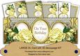 Lemon Rose on Your Birthday Large Dl Decoupage Card Kit