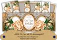 Peach Rose on Your Birthday Large Dl Decoupage Card Kit