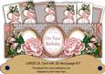 Pink Rose on Your Birthday Large Dl Decoupage Card Kit
