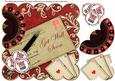 Red Roulette Get Well Soon 8in Scallop Decoupage Topper