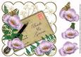 Lilac Poppy Bride & Groom Ink Saver 8in Scallop Topper