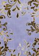 Blue Coloured Gold Swirls A4 Backing Paper