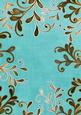 Teal Coloured Gold Swirls A4 Backing Paper