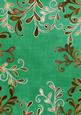 Dark Green Coloured Gold Swirls A4 Backing Paper