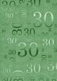 Mid Green Metallic 30 Birthday A4 Backing Paper