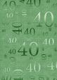 Mid Green Metallic 40 Birthday A4 Backing Paper