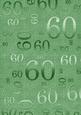 Mid Green Metallic 60 Birthday A4 Backing Paper