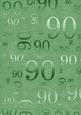 Mid Green Metallic 90 Birthday A4 Backing Paper