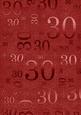 Dark Red Metallic 30 Birthday A4 Backing Paper