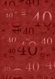 Dark Red Metallic 40 Birthday A4 Backing Paper