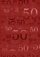 Dark Red Metallic 50 Birthday A4 Backing Paper