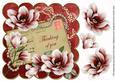 Red Magnolia Thinking of You 8in Decoupage Topper