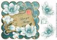 Teal Magnolia Love You Always 8in Decoupage Topper