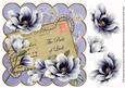 Dark Blue Magnolia Best of Luck 8in Decoupage Topper