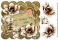Chocolate Magnolia Wedding Day Wishes 8in Decoupage Topper