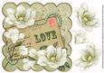 Olive Magnolia Love 8in Decoupage Topper