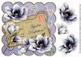 Dark Blue Magnolia Aged to Perfection 8in Decoupage Topper