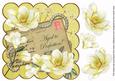 Lemon Magnolia Aged to Perfection 8in Decoupage Topper