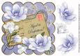 Pale Blue Magnolia Aged to Perfection 8in Decoupage Topper
