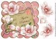 Pink Magnolia Aged to Perfection 8in Decoupage Topper