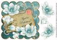 Teal Magnolia Aged to Perfection 8in Decoupage Topper