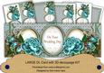 Teal Rose Your Wedding Day Large Dl Decoupage Card Kit