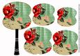 Mid Green Rose Swirl Fan Decoupage Topper Sheet
