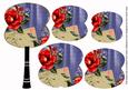 Blue Rose Swirl Fan Decoupage Topper Sheet