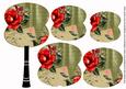 Olive Rose Swirl Fan Decoupage Topper Sheet