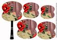 Dusky Pink Rose Swirl Fan Decoupage Topper Sheet