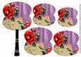 Lilac Rose Swirl Fan Decoupage Topper Sheet