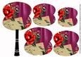 Cerise Rose Swirl Fan Decoupage Topper Sheet