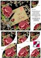 Deep Pink Roses Black 90 Today 6in Duo Corner Stacker