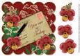 Red Pansy 80 Today 8in Scallop Decoupage Topper