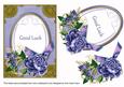 Dblue Rose Good Luck Oval 7x5in Floral Step by Step