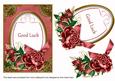 Dred Rose Good Luck Oval 7x5in Floral Step by Step